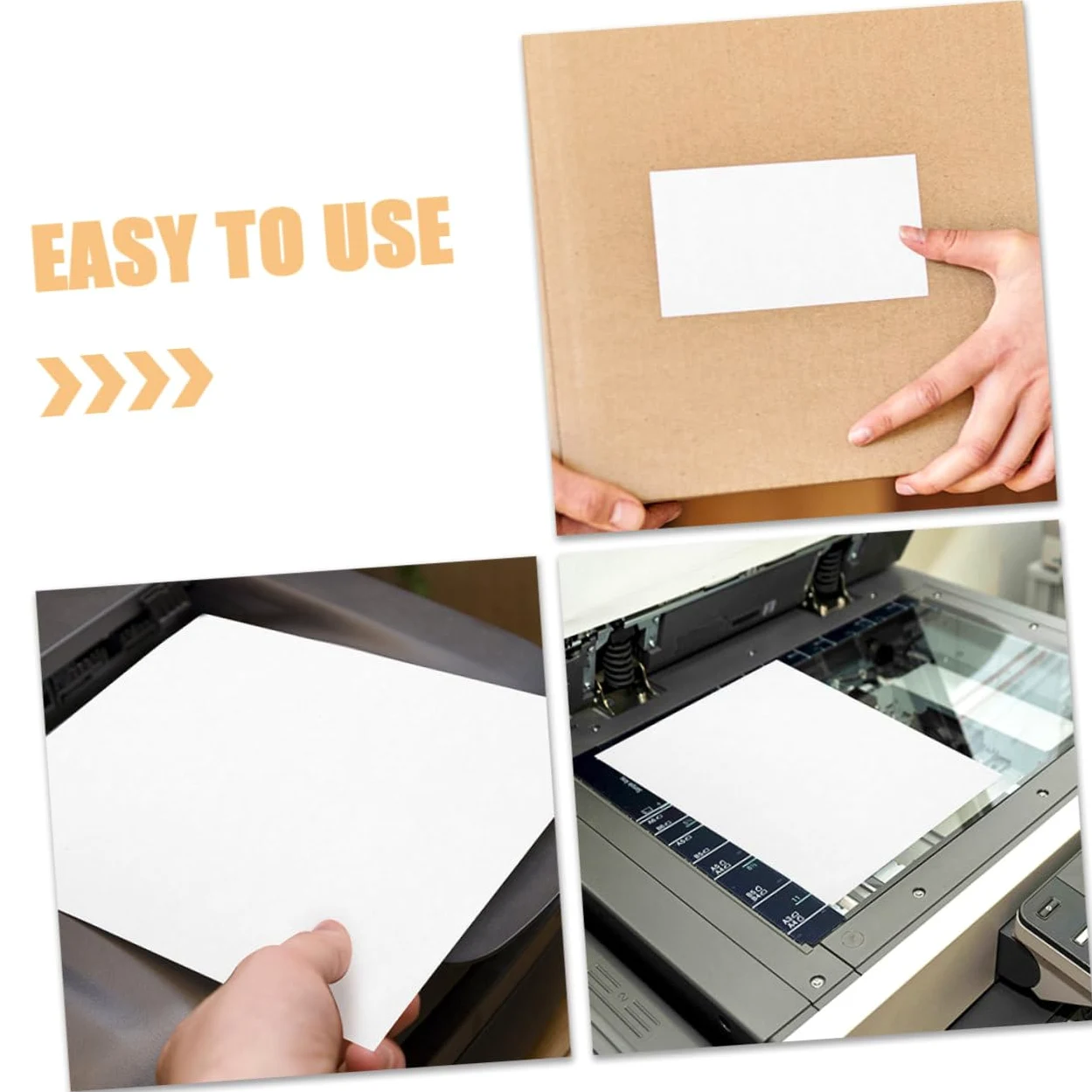 Carta per Etichette Autoadesive A4 Termica Bianca 100 Fogli Reutilizzabile per Stampanti Laser e Inkjet