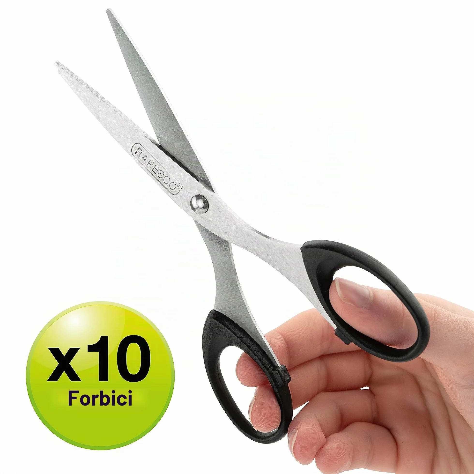 Rapesco 1579 Business Confezione Forbici Acciaio Inossidabile 16 cm Nero
