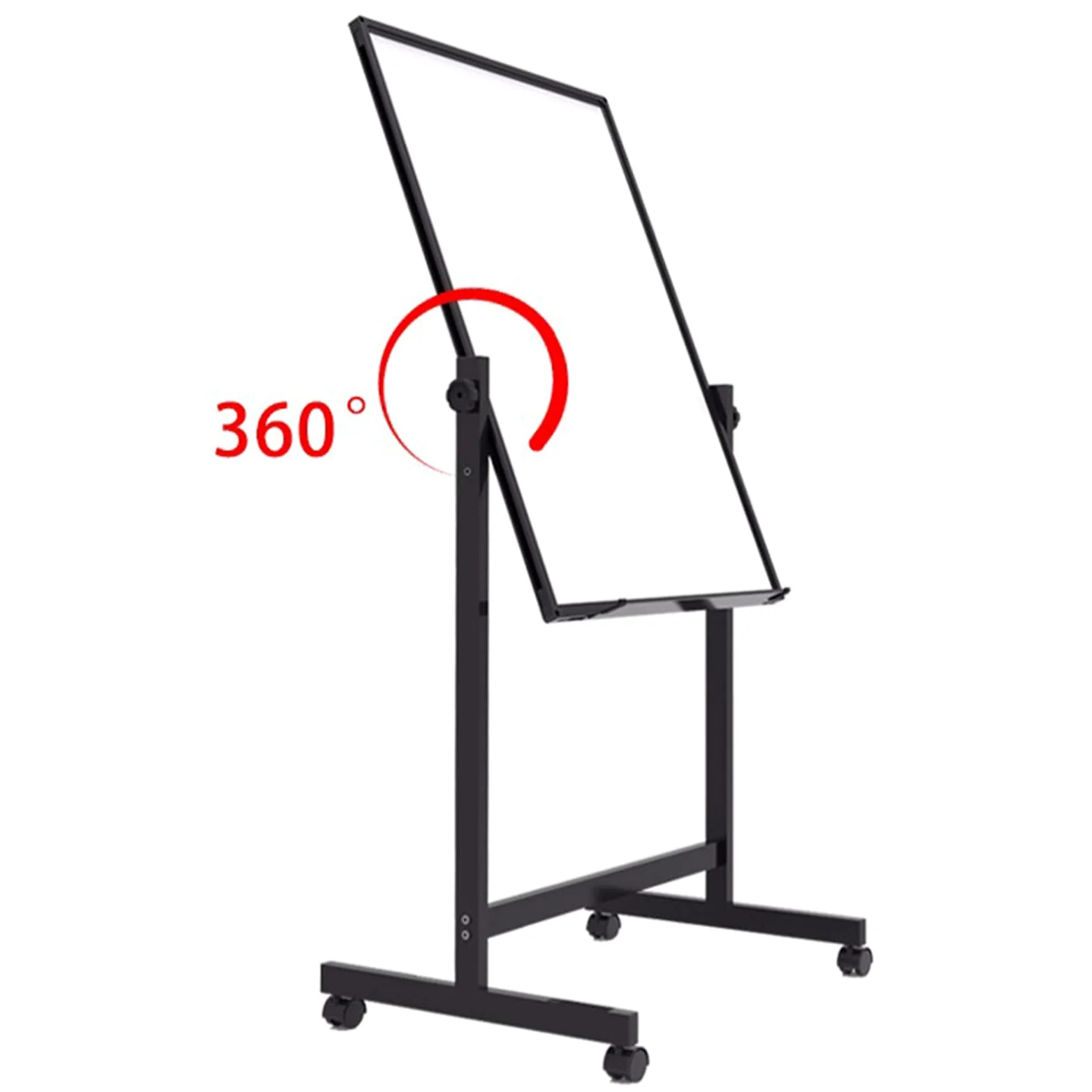 Lavagna Bianca Mobile bifacciale Magnetica Grande Lavagna cancellabile a Secco 90X120cm Altezza Regolabile 360° Girevole, per casa Ufficio Scuola