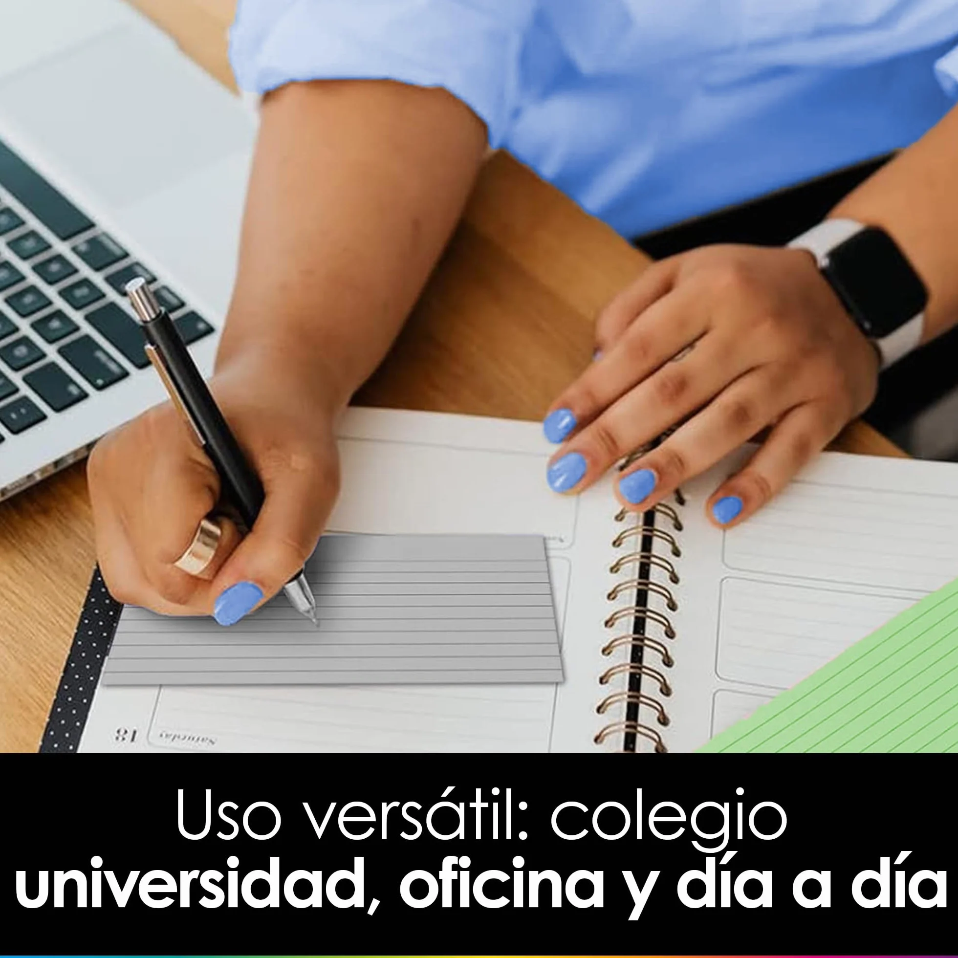 OfficeTree 250x Flashcards A6 A Righe 5 Colori Schede Indice per Scuola e Studio