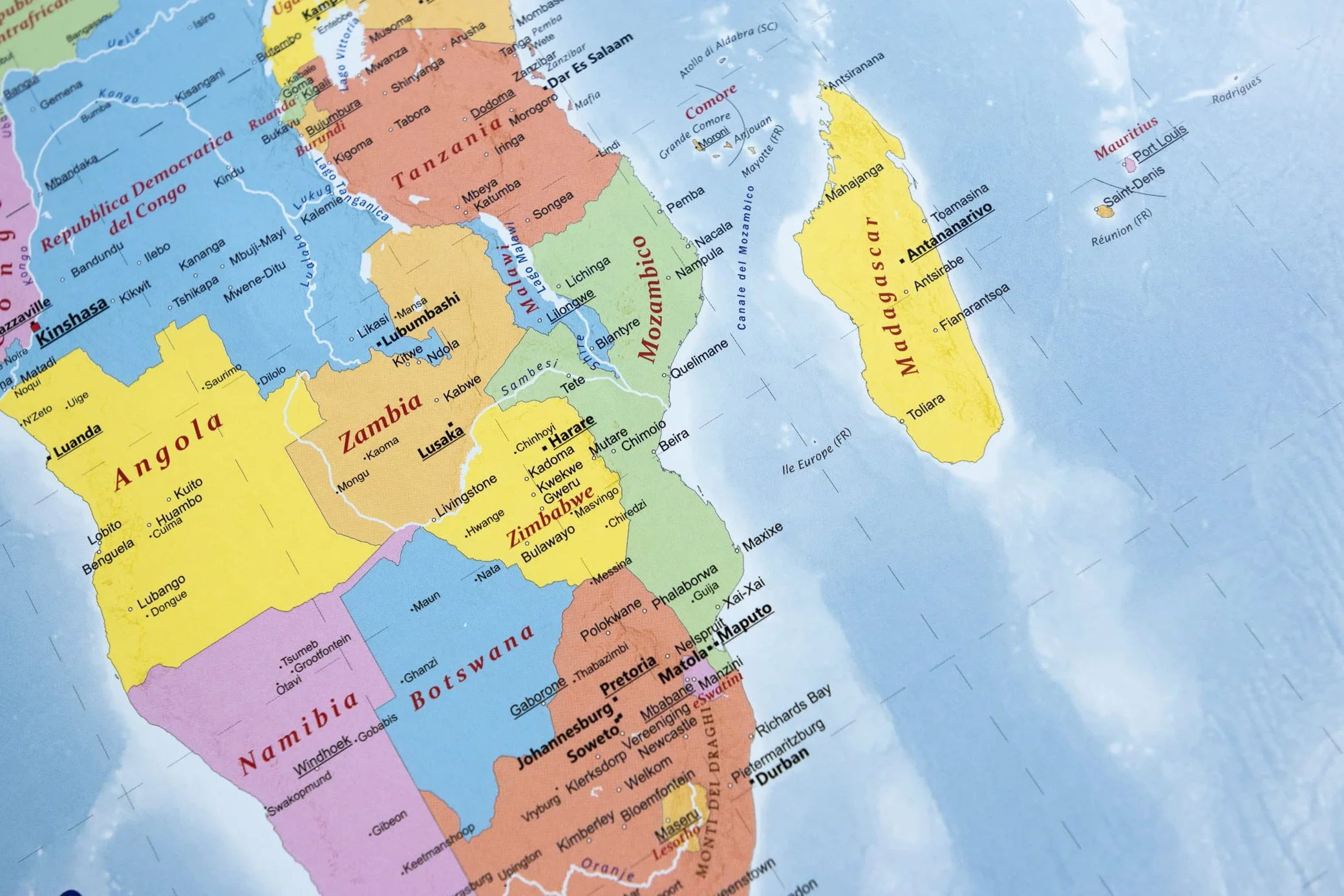 GeoMetro Mappa del mondo in italiano 140 x 100 cm plastificata scrivibile e cancellabile