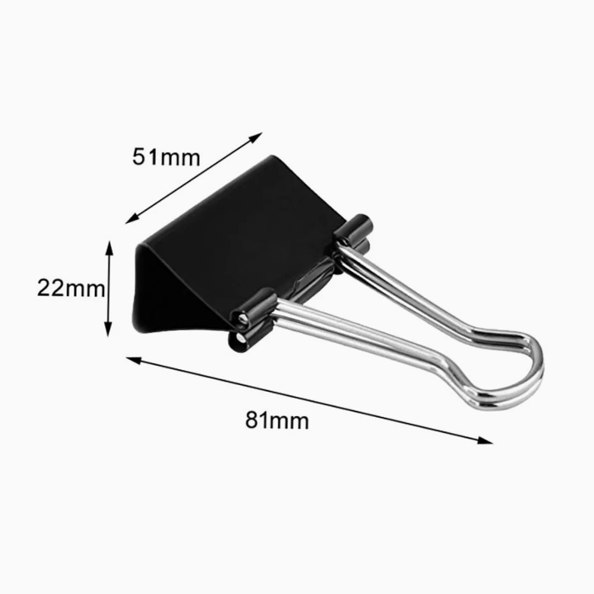 Fermagli Ufficio Binder Clips Neri 36pezzi in Ferro per Fogli | Raccoglitori Documenti Ufficio, Oggetti Scuola e Cartoleria Scuola, Clip Lenzuola, Festa Scuola Decor