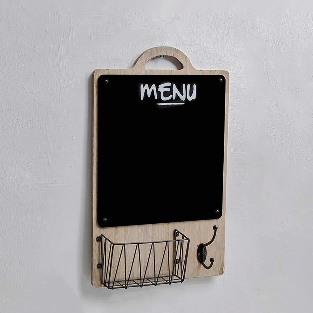 LNNW Lavagna Nera da Gesso Retro creatività Blackboard Decorazione muro Decorazione in legno Lascia un messaggio Display Display Board Personalità Creativity Shelf Per Bar, Ristoranti, Menu (Color :