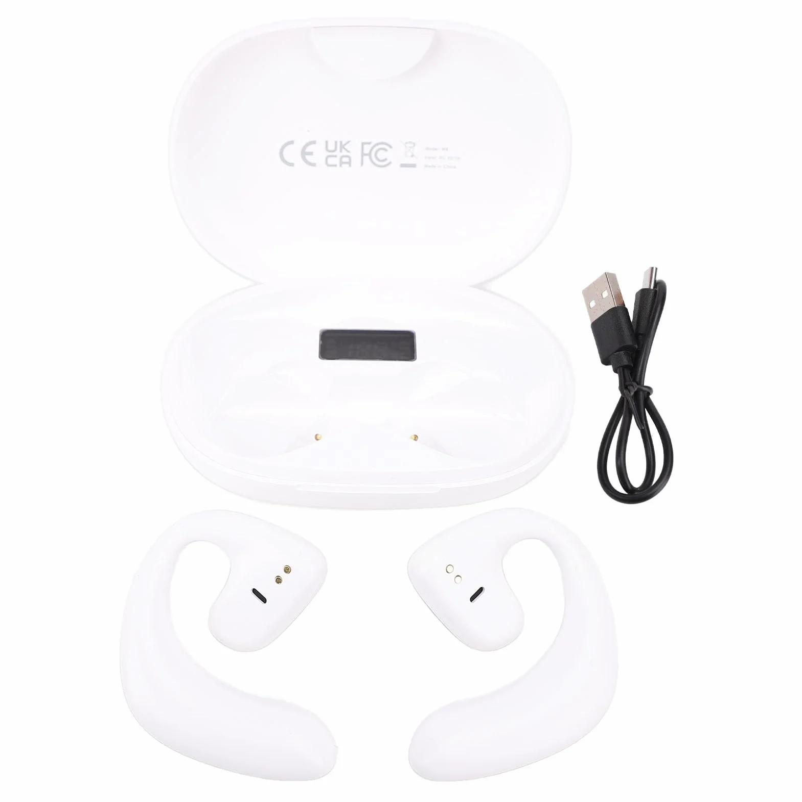 Fabater Auricolari Traduttori Multilingue Wireless con Cancellazione del Rumore per Viaggi D'affari, Chiamate Musicali, Auricolari Wireless per Traduzione AI per Viaggiatori D'affari (WHITE)