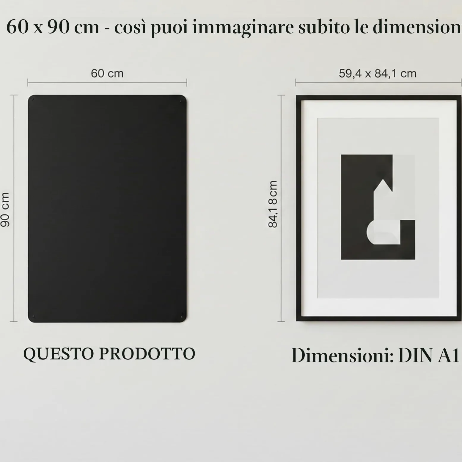 Lavagna Magnetica Nera Grande 60x90cm: Elegante Lavagna Magnetica | Parete Magnetica in Metallo per Magneti da Viaggio e Souvenir | Lavagna Decorativa per il Soggiorno per Appassionati