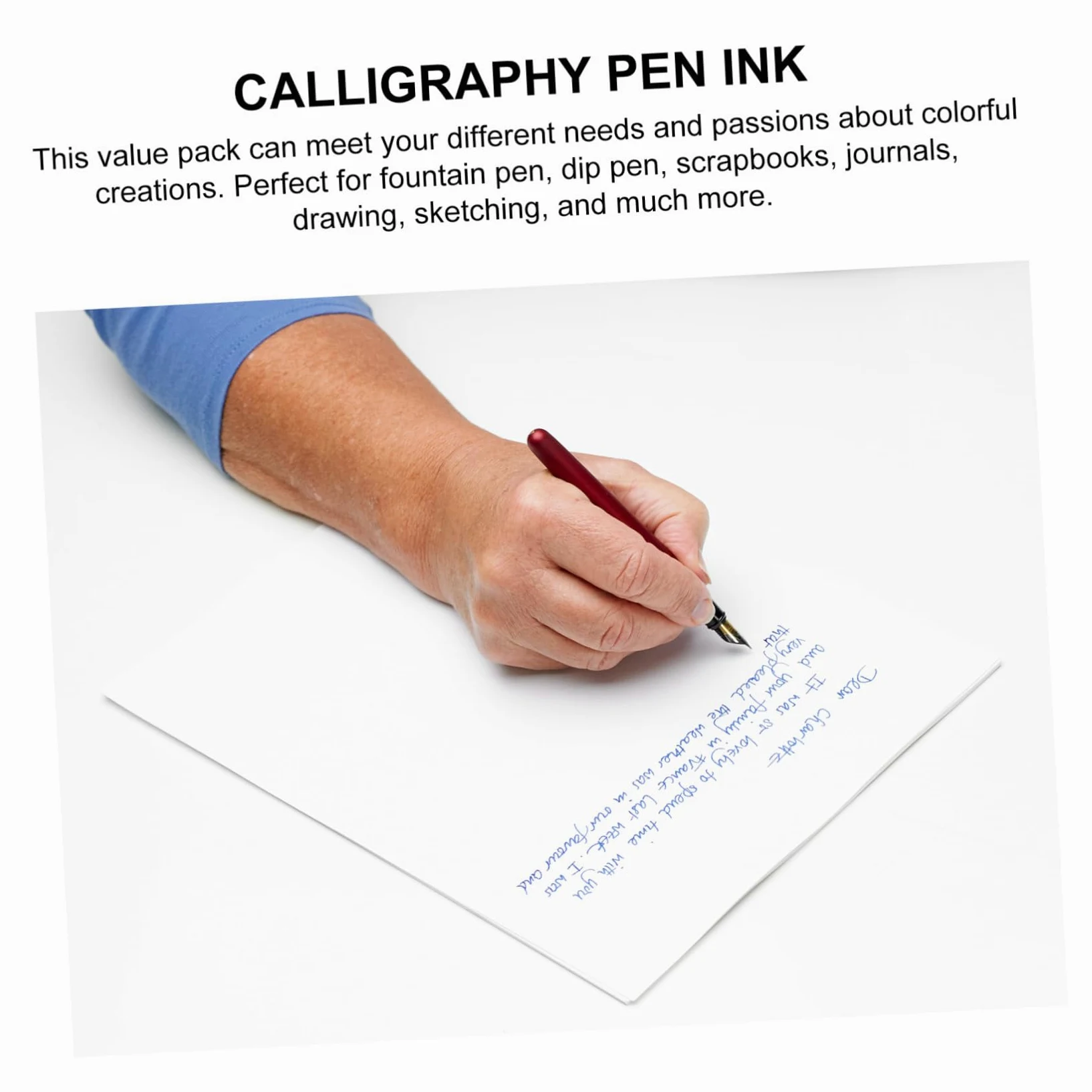 jojofuny Inchiostro per Penna Stilografica 10 Bottiglie Inchiostro Non Carbonioso a Rapida Asciugatura per Scrittura e Calligrafia, Fluido e Non Intasante, per Ufficio e Occasioni Speciali