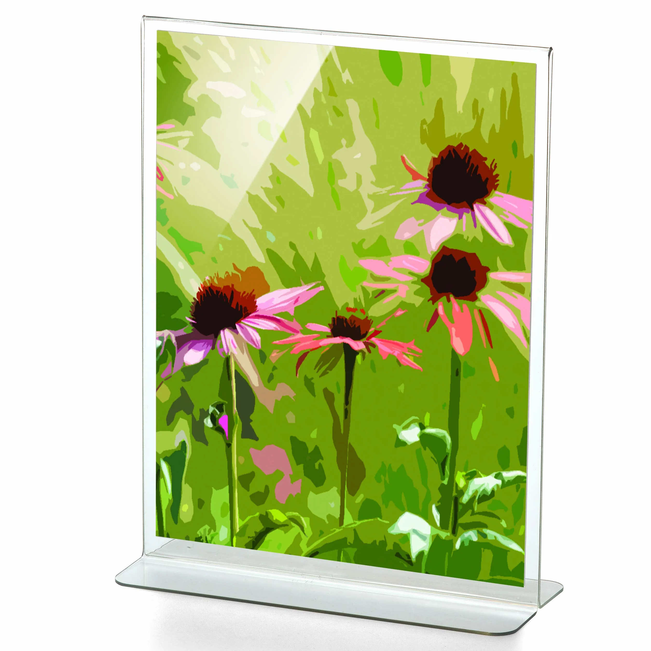 Officemate Supporto verticale verticale per cartelli, 21 x 28 cm, trasparente, fornito in 6 pezzi (23063)