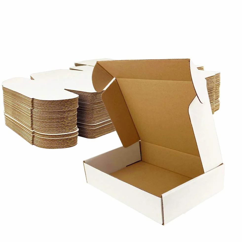 GIFTGARDEN Scatole di Cartone Imballaggio Piatte 25 Pezzi 229x153x51 MM A5 Scatole per spedizione o lo stoccaggio Bianca