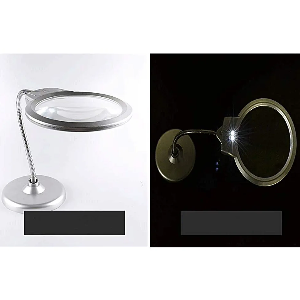 Lampada da Tavolo con Lente d'Ingrandimento per Anziani, Lettura Tramite Cellulare, Lente Grande HD, Tubo Flessibile Regolabile 30 Volte, angolazione Regolabile, Nuvole di Buon aus