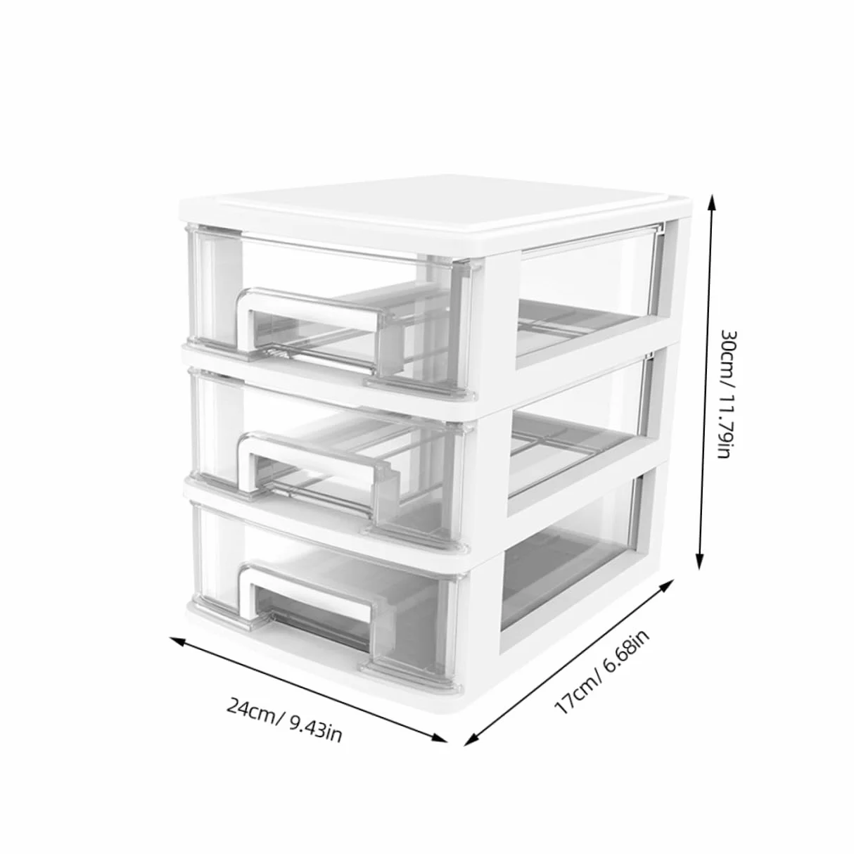 Alipis Cassettiera Plastica Trasparente Bianca Organizer Portatile per Ufficio e Casa Multiuso da Scrivania per Ordinare Oggetti Piccoli e Di Dimensioni Intermedie