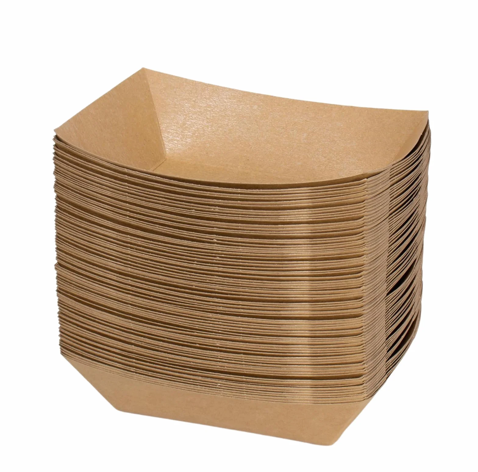 Vassoi per alimenti in carta kraft 20 x 12,5 cm finger food usa e getta impermeabili