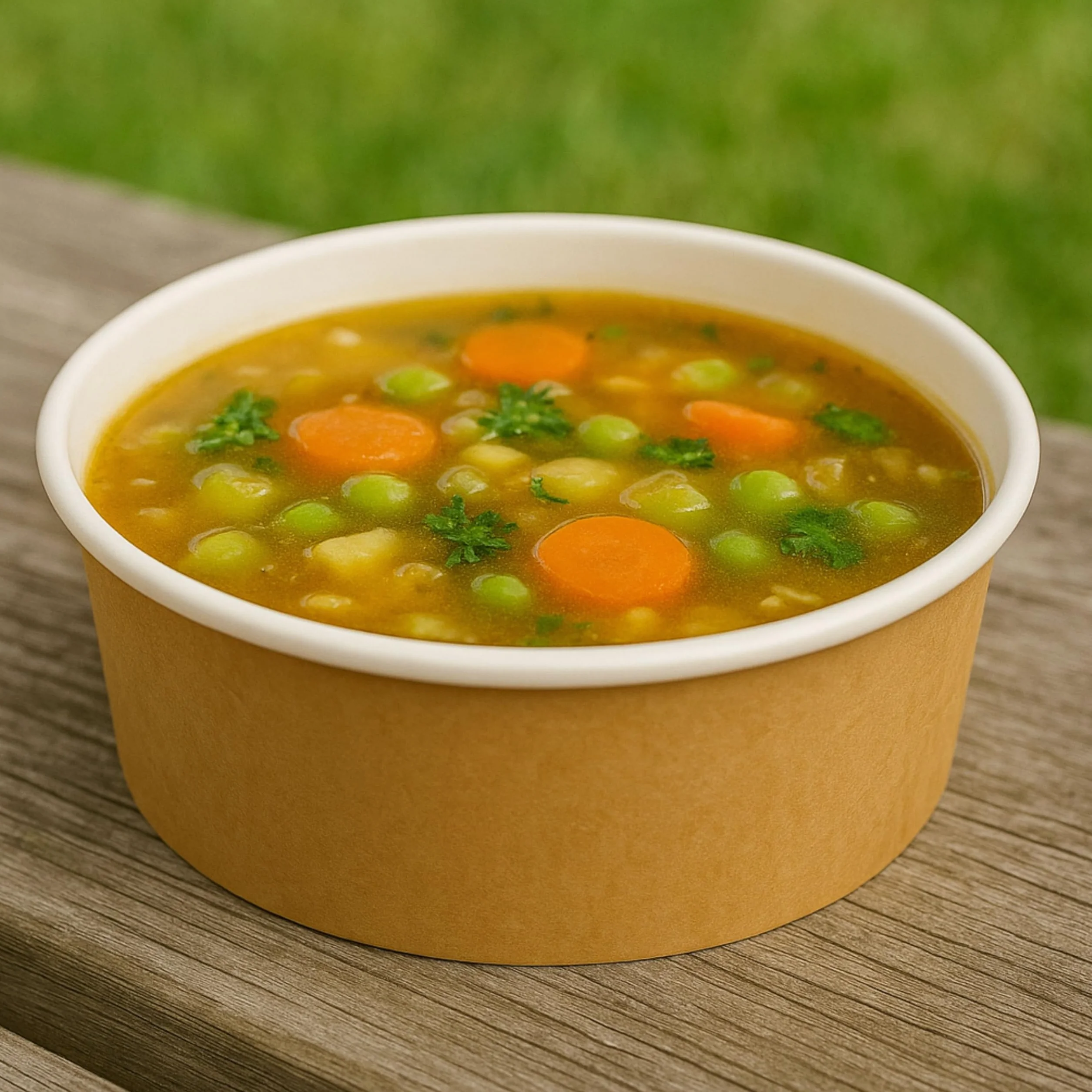 Bowl Poke 100 Pezzi con Coperchi 1L Cartoncino Kraft Alimentare Resistenti a Cibi Umidi e Unti