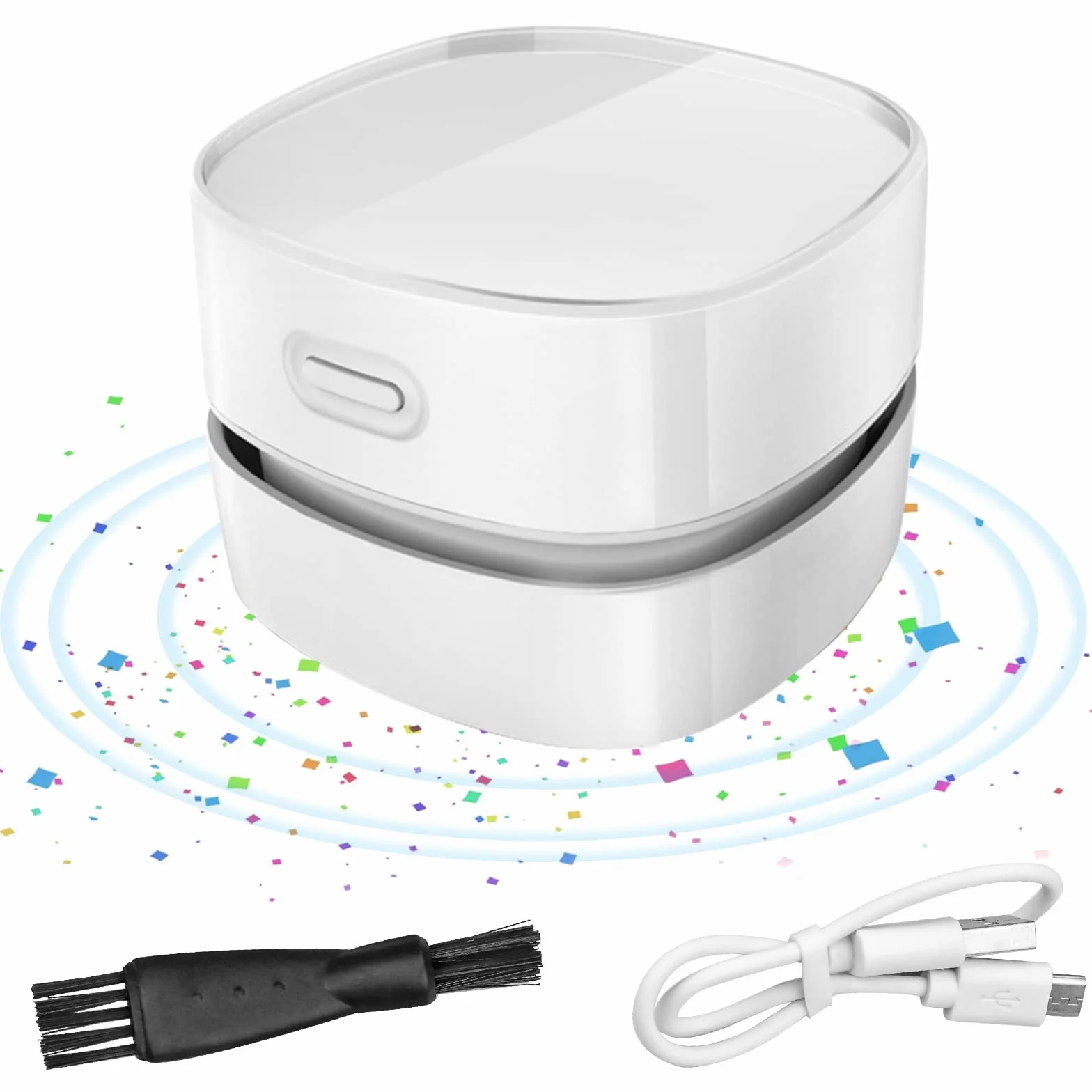 Mini Aspirapolvere da Tavolo Mini Aspirapolvere per Desktop Aspiratore Portatili Aspirapolvere da Tastiera USB Ricaricabile Ruotabile a 360° per Tastiera Scuola Casa Ufficio Auto