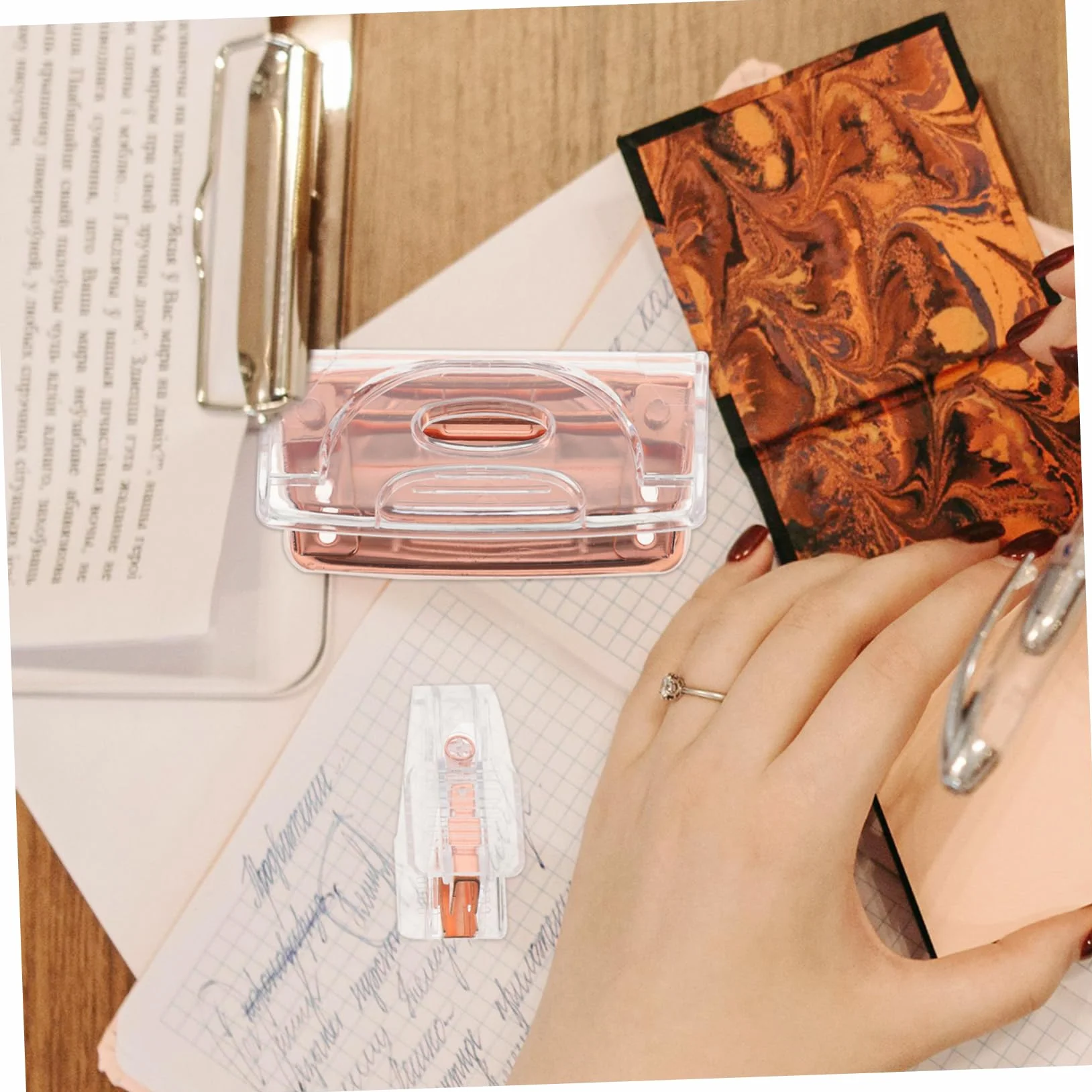 LALAFINA 5sets Perforatore e Estrattore Di Graffette Ufficio Pratico e Versatile Accessori Eleganti Per Organizzazione Documenti Facile Utilizzo Per Maggiore Produttività Design