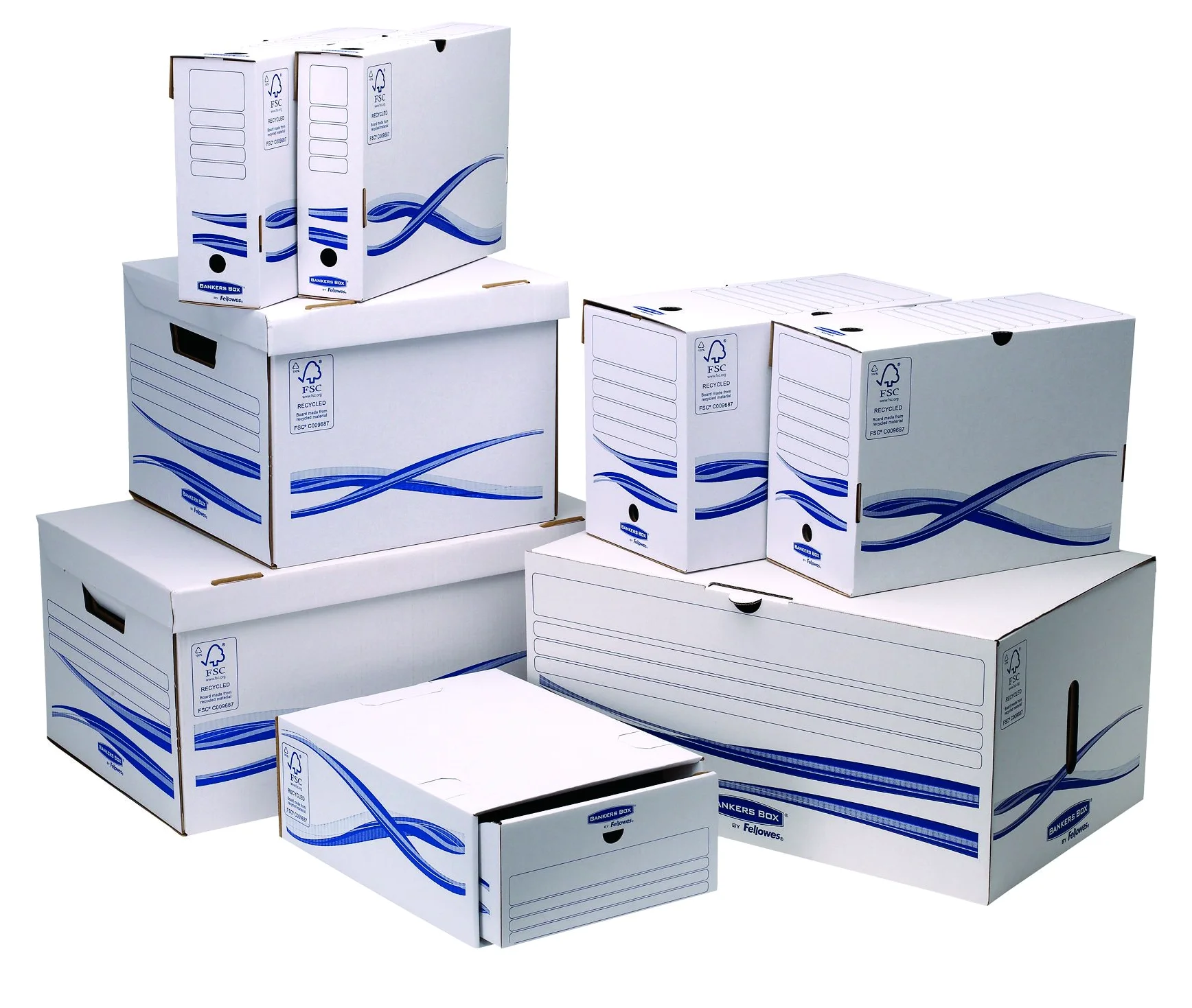 Bankers Box 4460503 Basic Flip Top Box Maxi Scatola Archivio, Confezione da 5