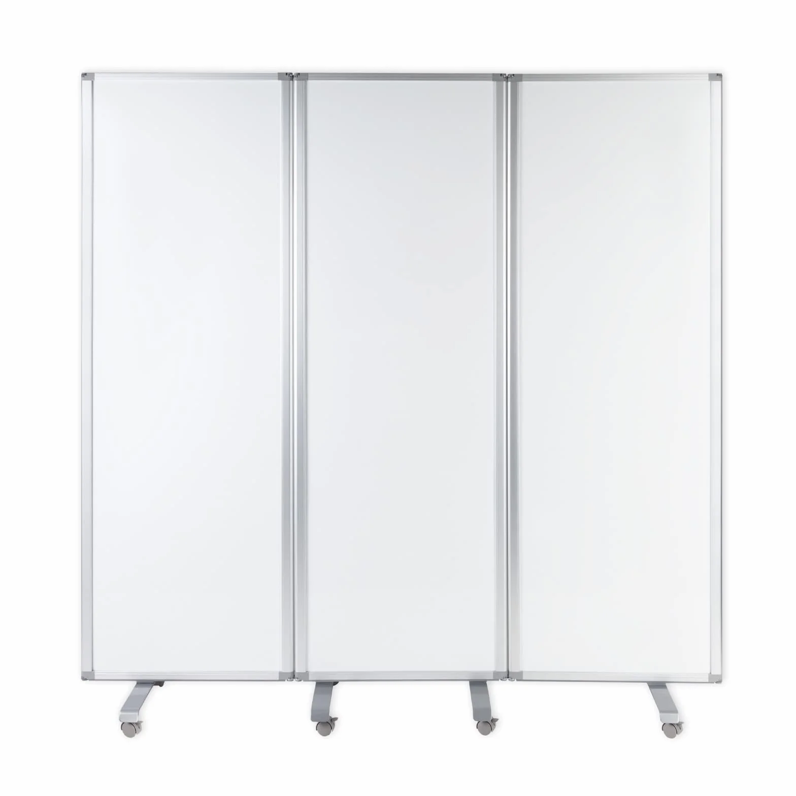 MOB - Parete divisoria mobile, lavagna bianca, magnetica e pieghevole, divisoria divisoria, bacheca con ruote bloccabili, utilizzabile su entrambi i lati (180 x 180 cm)