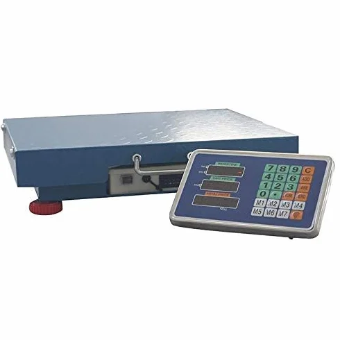KATSU Bilancia Industriale 300kg Elettronica Ricaricabile LED 42x52cm Acciaio Antiruggine