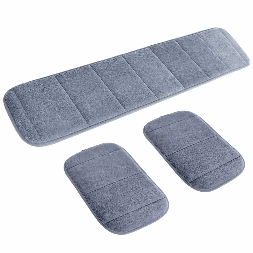 Set di 2 Gomitiere Ergonomiche in Memory Foam per Tastiera e Poggiapolsi
