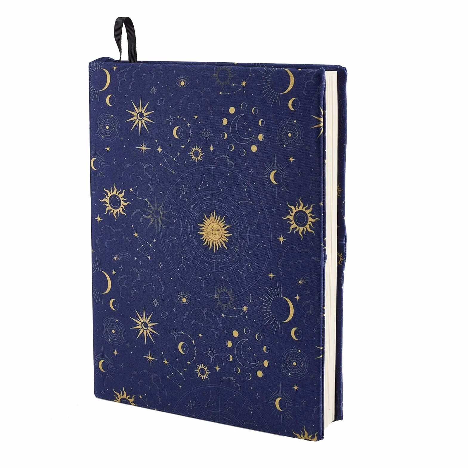 NICENEEDED Copertina Estensibile per Libri, Custodia per Libro Stella Luna Blu Navy