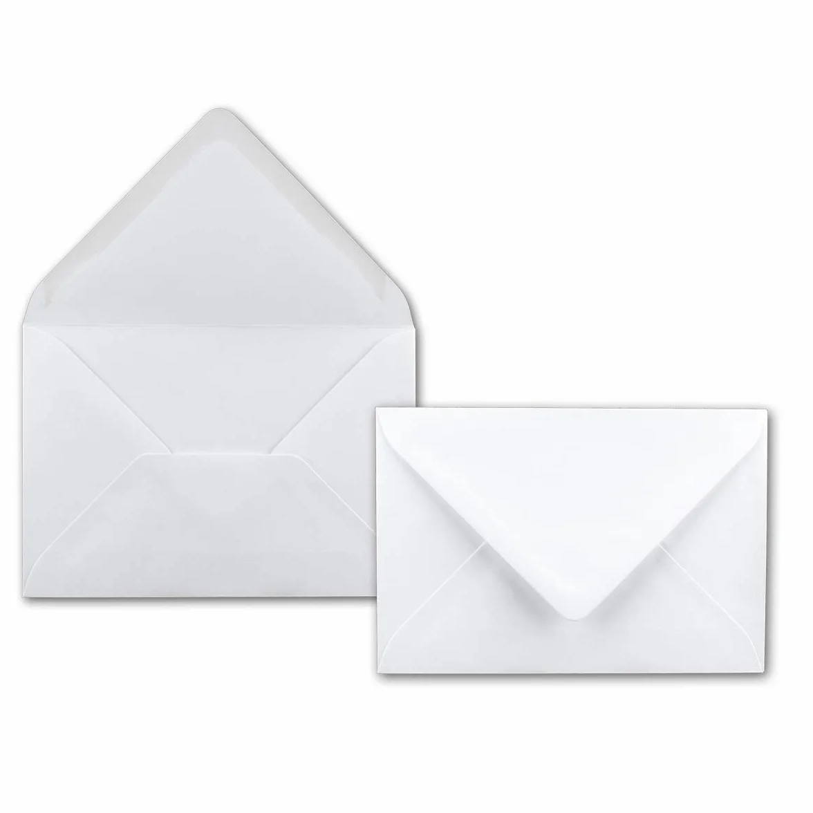 Glüxx-Agent - 400 buste per lettere, formato DIN B6, 12 x 16,8 cm, 100 g/m², incollaggio a umido, senza finestra, colore: bianco