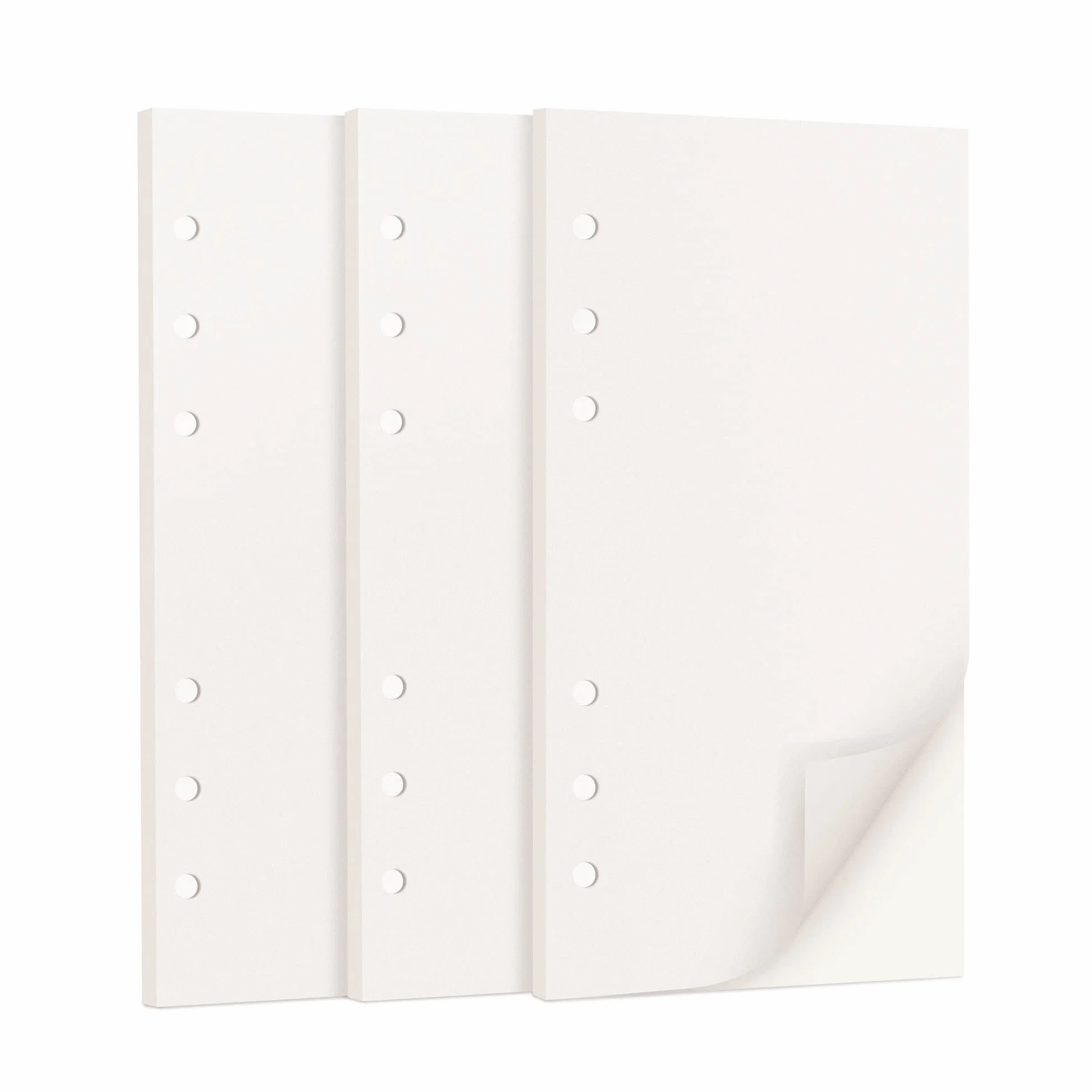 A6 Carta di Ricarica 135 Fogli, Inserti per Planner con Griglia 6 Fori Bianco per Filofax Bullet Journal