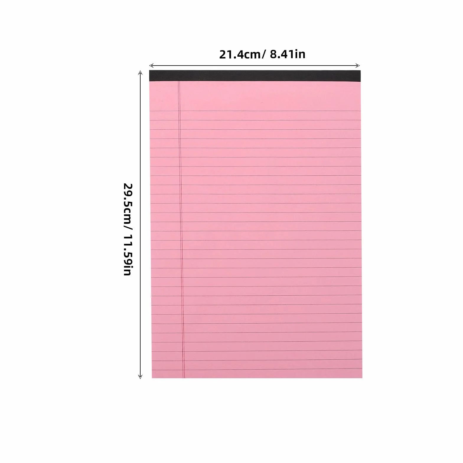 OSALADI Blocco Note A4 Rosa Strappabile 4 Pezzi, Quaderno Orizzontale a Righe Divisori, Carta Adesiva per Lavoro, Studio e Organizzazione Ufficio