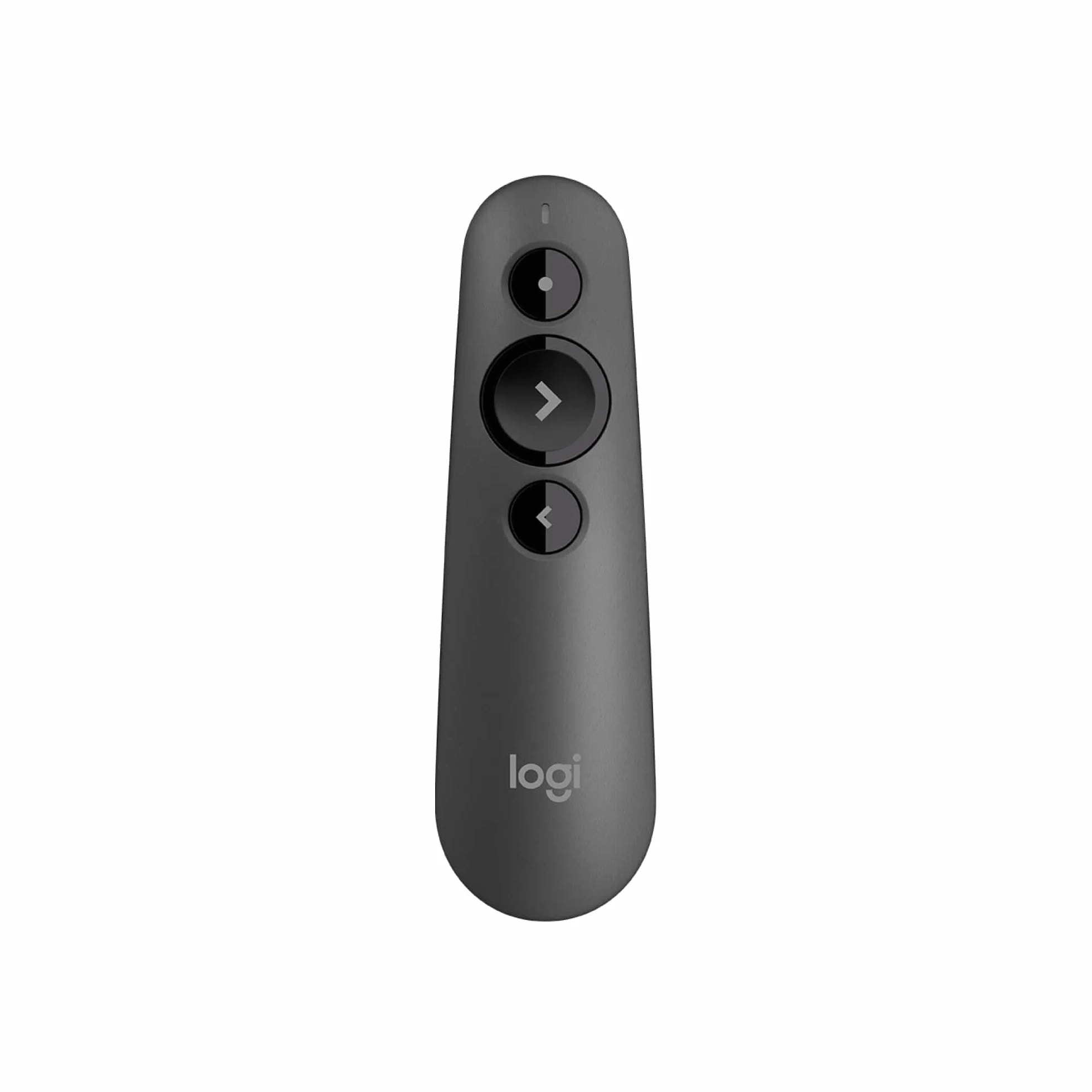 Logitech R500s Telecomando per presentazioni laser di classe 1 USB e Bluetooth - Compatibilità universale, raggio d'azione di 20 m, personalizzabile – Grigio scuro