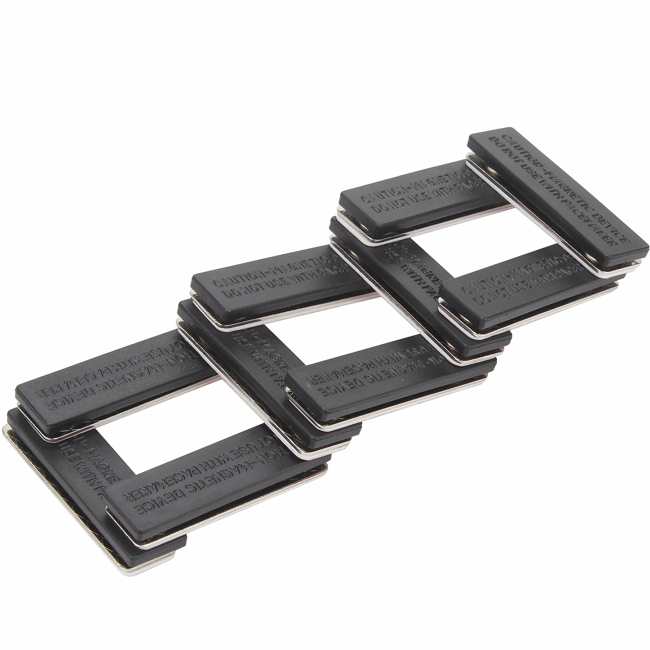 Wisdompro Set di 10 targhette magnetiche badge porta pass nero
