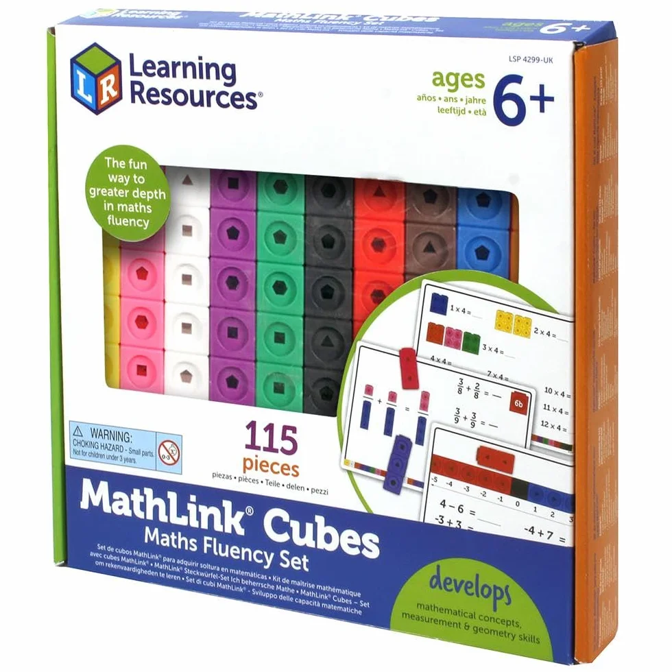 Learning Resources Cubi Mathlink 115 Pezzi Gioco Educativo Matematica 6+ Anni