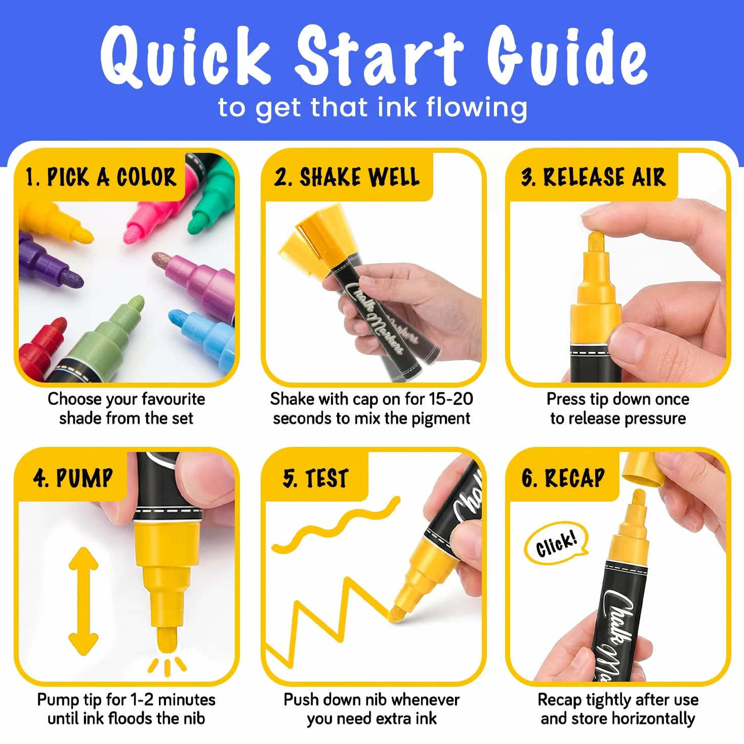 Chalkola Liquid Chalk Pens for Blackboard, Chalkboard, Whiteboard, Window, Labels, Glass, Board - Pack of 40 (Neon, Pastel & Metallic) Paint Colours - Wipeable Chalk Markers - 6mm Reversible Tip