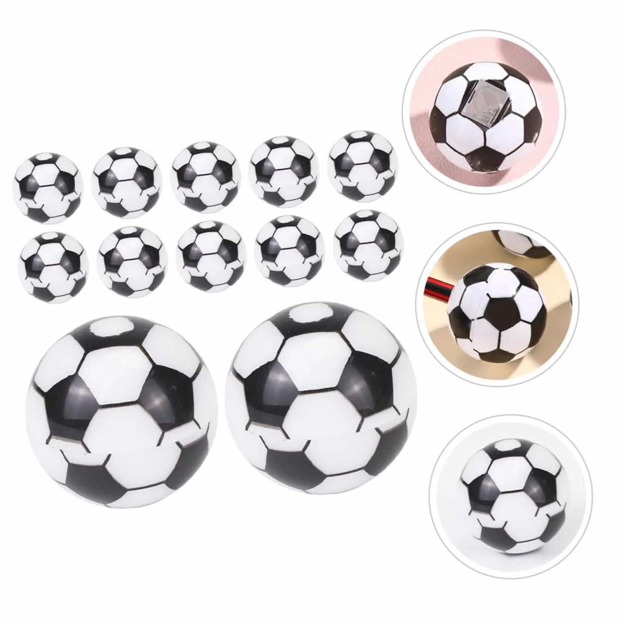 SHINEOFI 4 Set Regali Di Cancelleria Per Studenti Temperamatite Creativo A Forma Di Calcio Temperamatite A Sfera Con Foro Singolo 20 Pezzi Da Ufficio Mini Matita 20 Pezzi * 4
