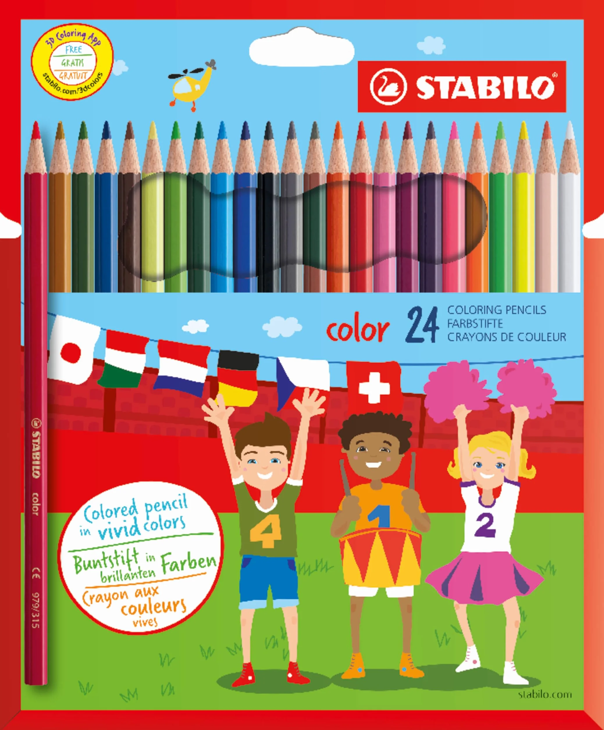 STABILO color Matita colorata Astuccio da 24 Colori assortiti