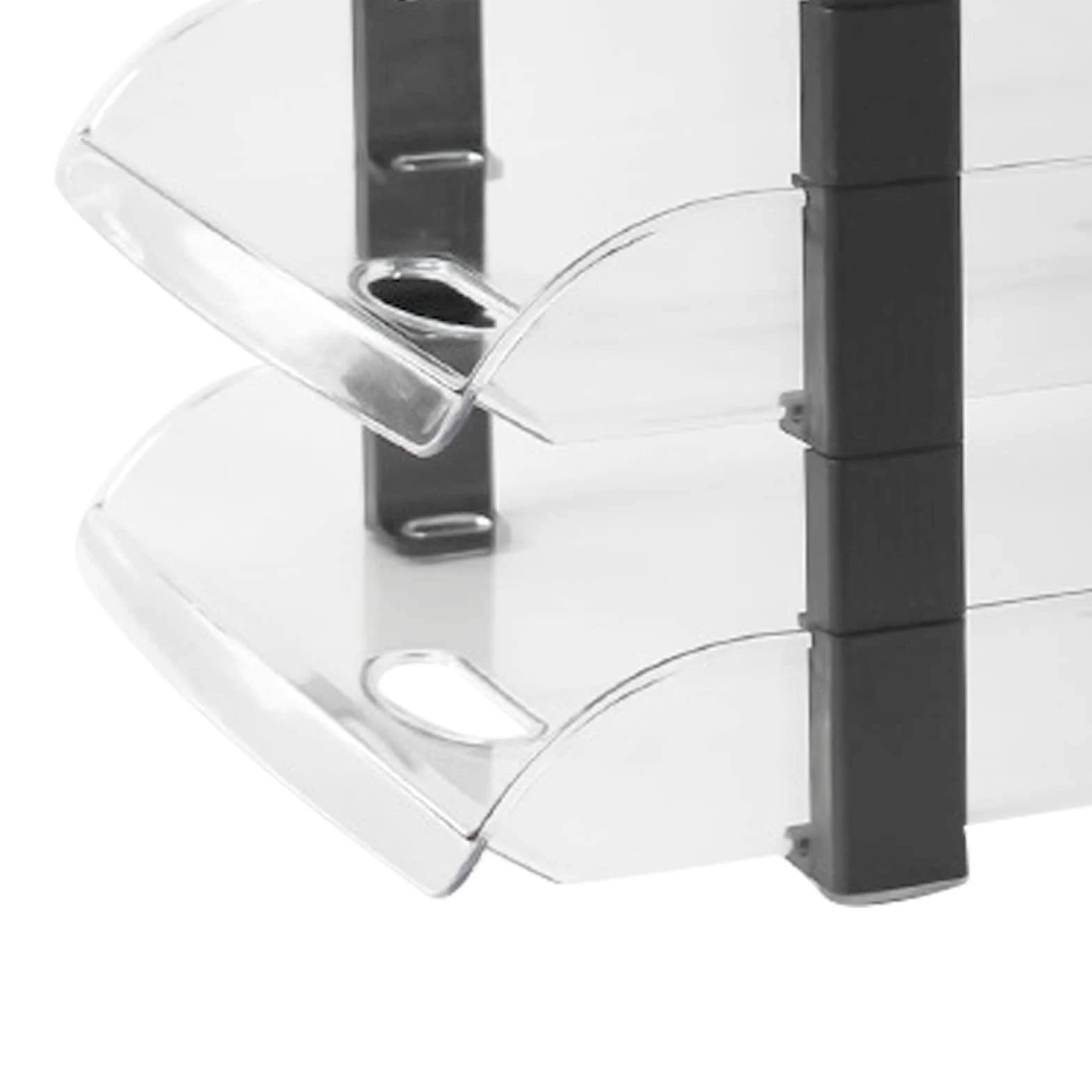 Vassoio per Documenti da Scrivania, Scaffale per Ufficio in Acrilico a Strati (Trasparente 3 Strati 280x372x247mm)
