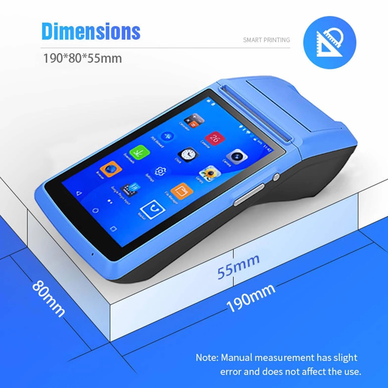 Registratore di Cassa Portatile multilingue con ordinazione Wireless Registratore di Cassa Portatile con Stampante POS Bluetooth