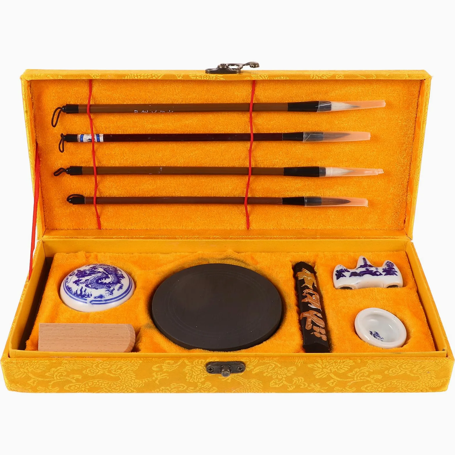 Cabilock Set Calligrafia e Inchiostro per Studenti, Pennello per Scrivere | Pratica di Calligrafia e Pittura, Legno Ceramico Cloth Plastico, Back To School Party