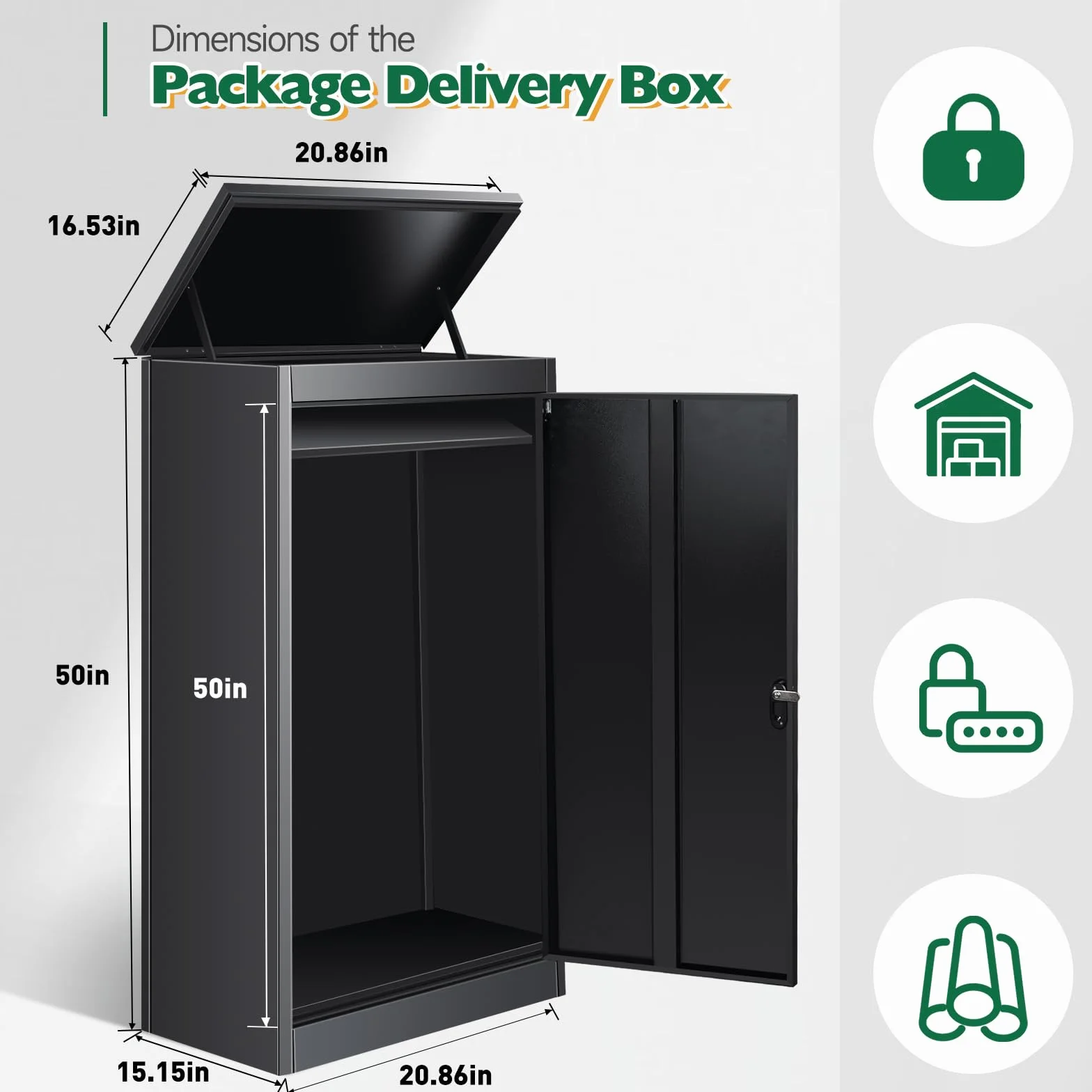 Express Package Delivery Box impermeabile esterno 120 cm con chiavi per pacchetti