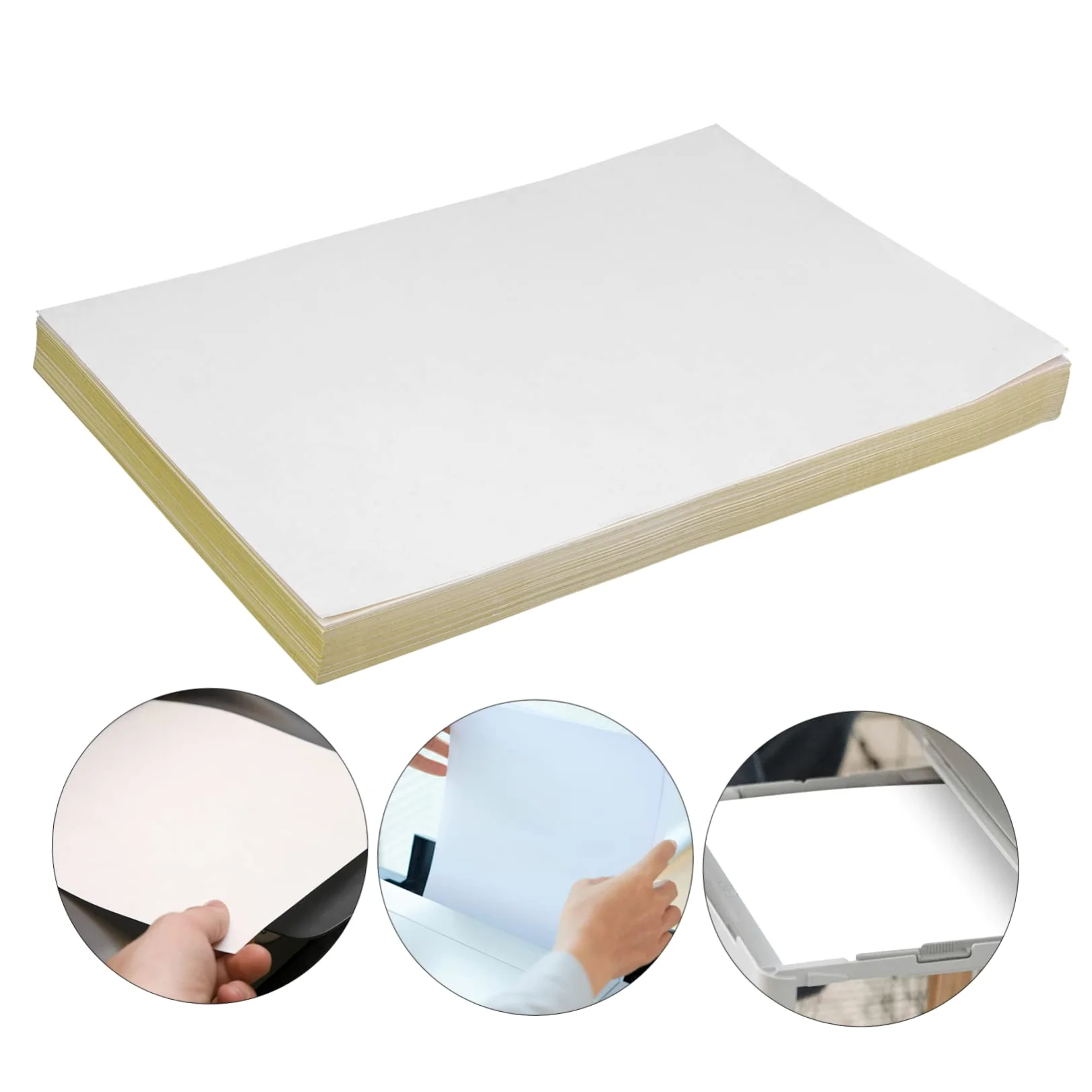 NUOBESTY 100fogli Carta Adesiva Per Stampante Carta Adesiva Opaca Bianca Per Stampante Getto d Inchiostro Di Per Etichette Adesive