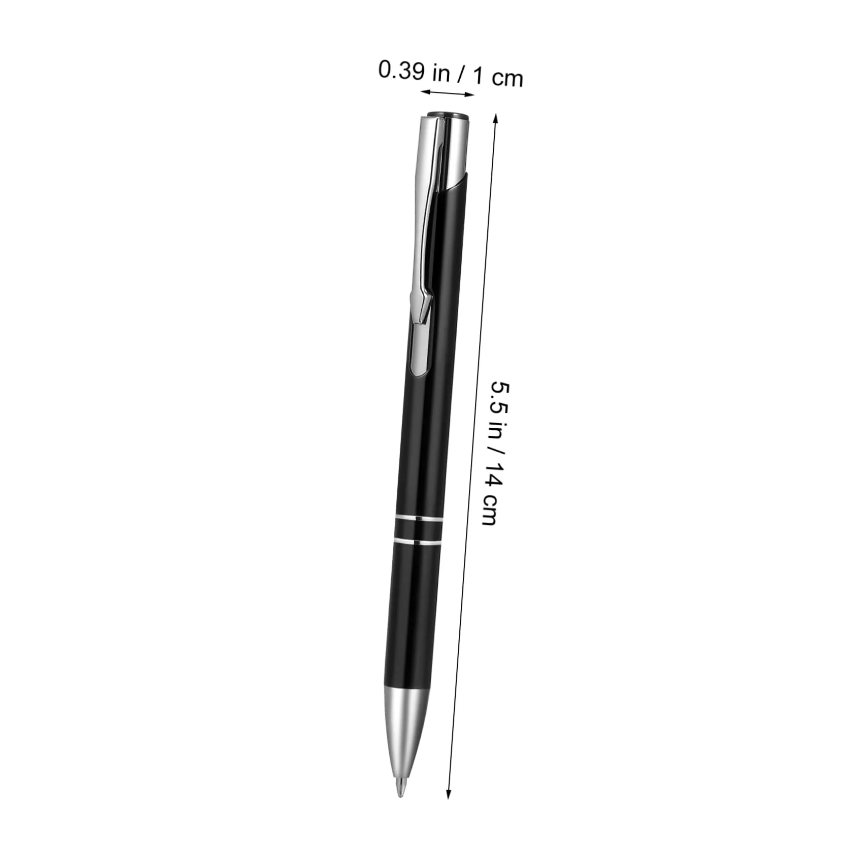 3 Set Di Penne A Sfera Retrattili A Punta Media Confezione Da 3 Penne in Metallo Cancelleria Per Ufficio Scolastico Nero 6 Pezzi*3