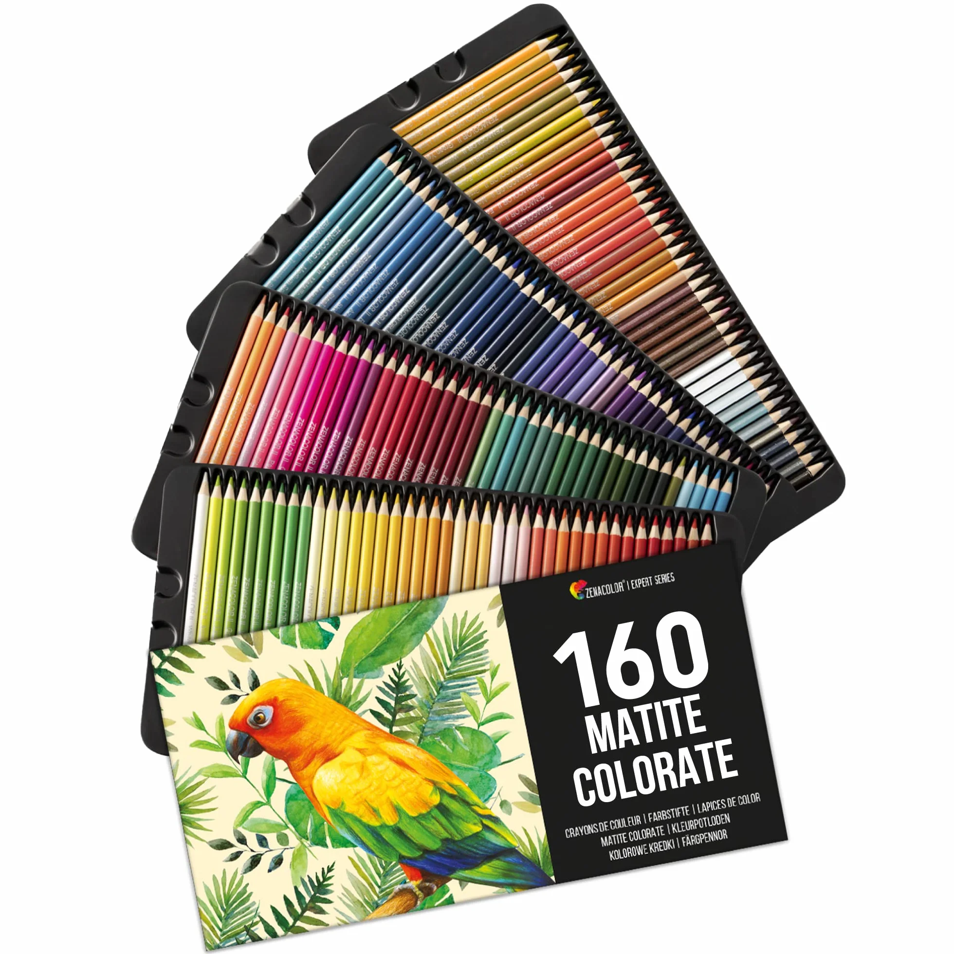 Zenacolor 160 Matite Colorate Uniche Kit Completo Colori a Matita per Disegno