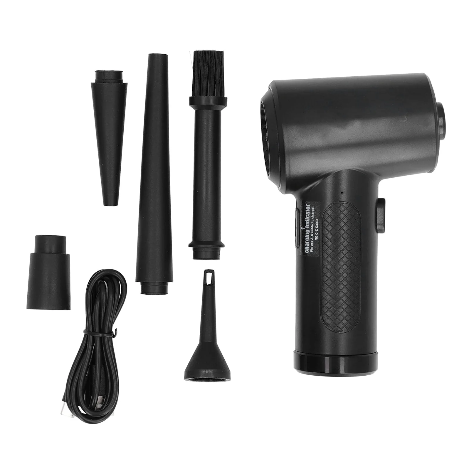 Spolverino Elettrico Senza Fili 51000 Giri/min, Soffiatore Ad Aria Compressa con Ugello Lungo e Sottile per Tastiera Laptop Fotocamera Pulizia Auto, Soffiatore per Polvere Portatile Ad Alta