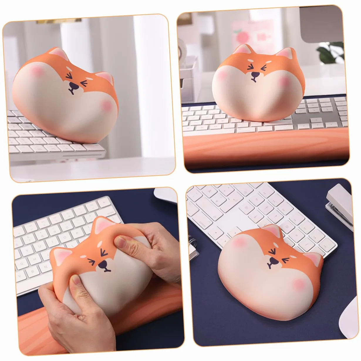 DOITOOL 5pezzi Cuscino Per Memory Foam Per Mouse Base Antiscivolo Per Comfort Ottimale Per Prolungato