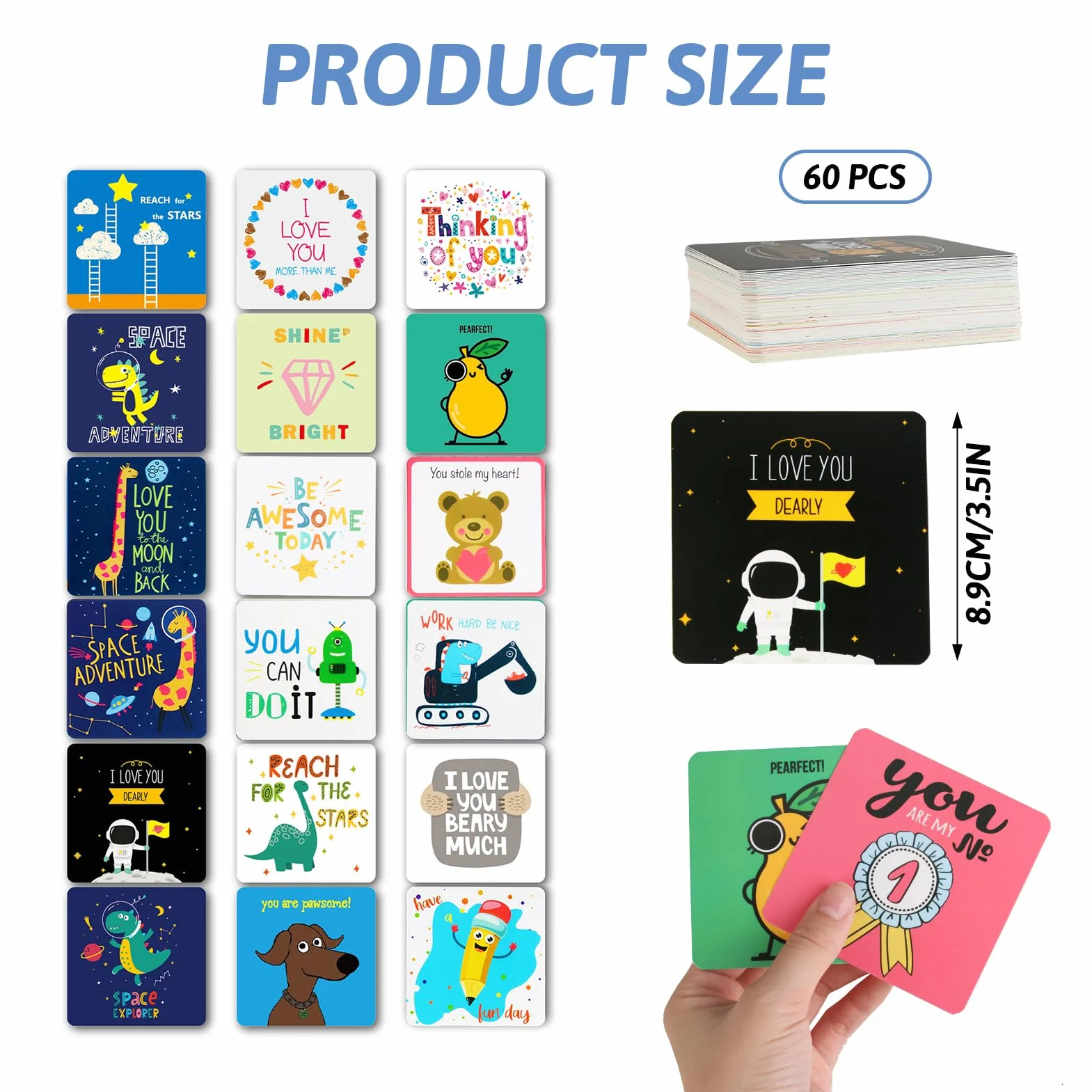 Bento lunchbox per bambini 60 biglietti affermazione positiva scuola asilo motivazionali