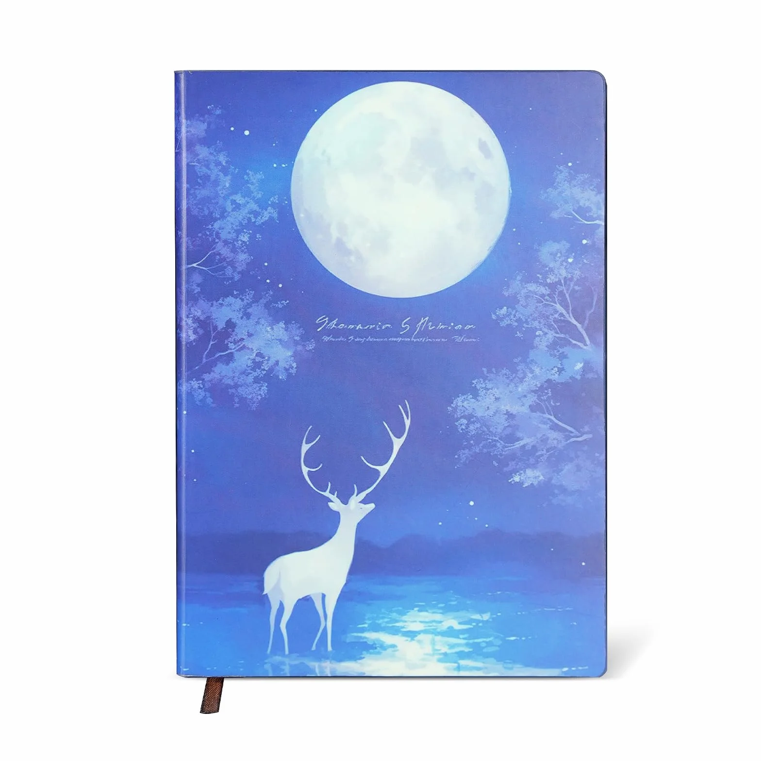 Taccuino con copertina rigida fosforescente, design mistico cielo notturno, 200 pagine, formato A5, 21,2 x 14,7 cm, righe orizzontali