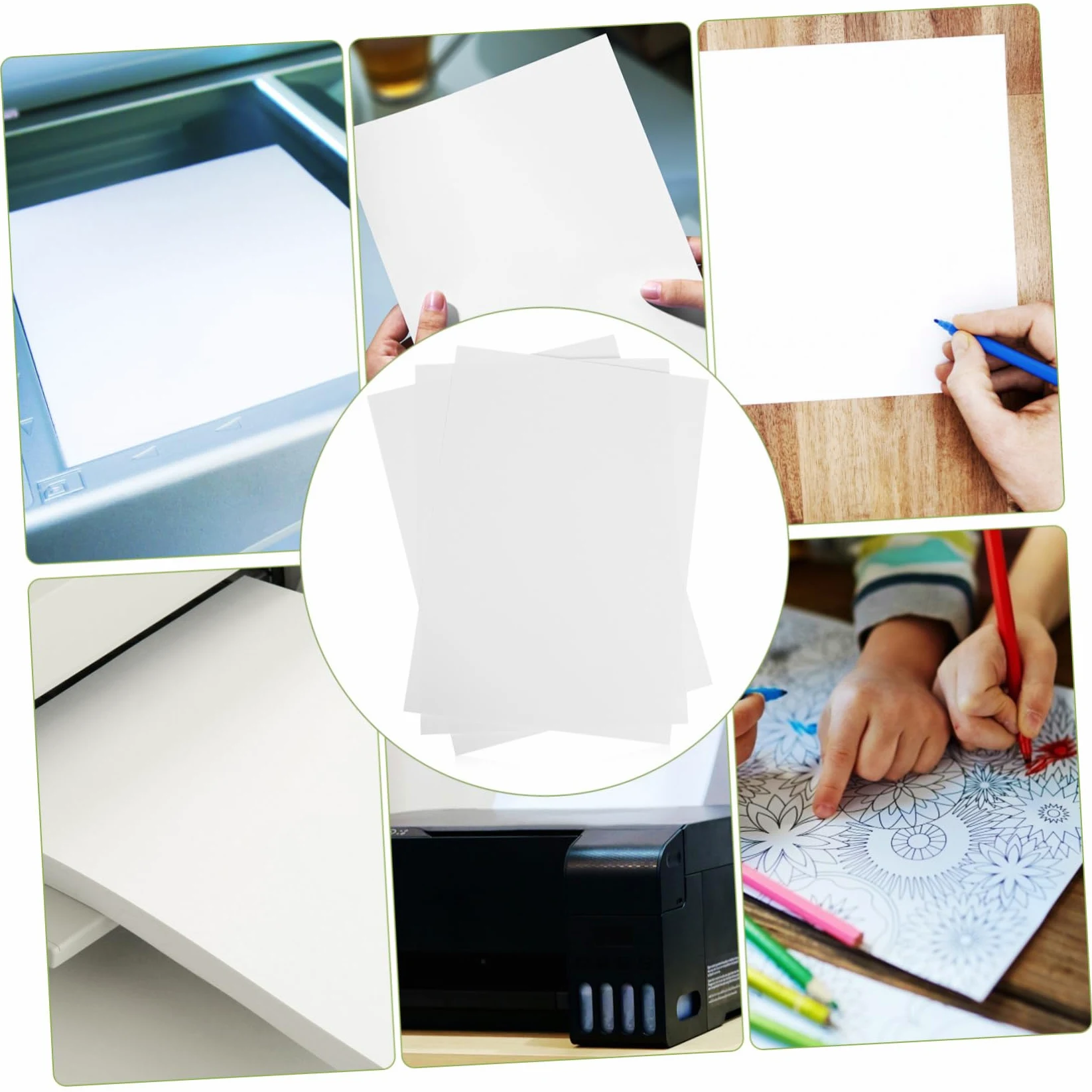 Carta per Stampante A4 100 Fogli Beige in Pasta di Legno | Fogli Leggeri e Compatti, per Piccolo Ufficio e Stampa Quotidiana, Formato Pratico Multi-pack