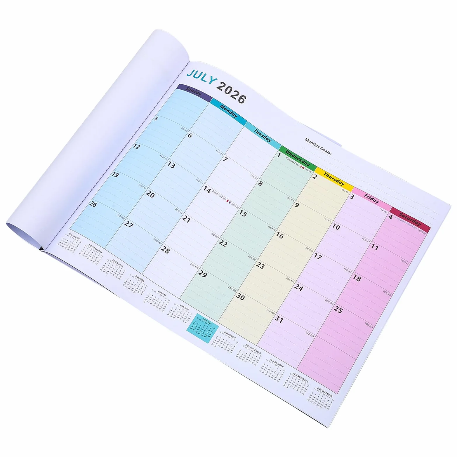 ULTECHNOVO Calendario da Parete Mensile Grande Planner Verticale per Appendere Organizer Annuale per Festività Scadenze e Pianificazioni Domestiche Ufficio