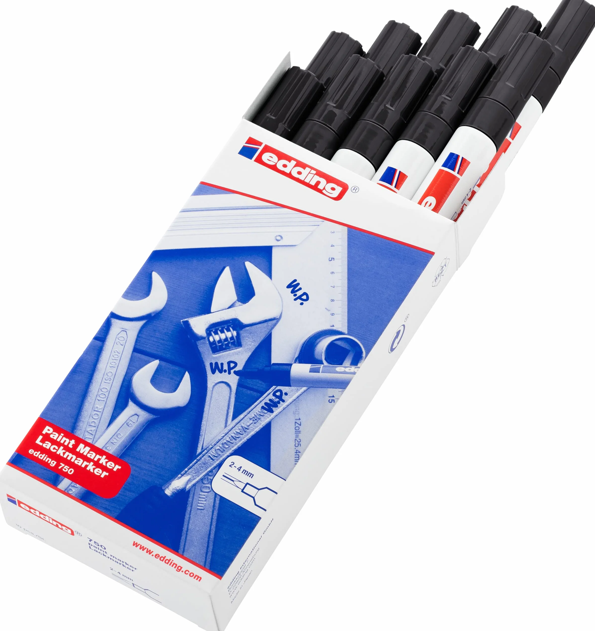 Edding 750 Paint Marker Black (10)