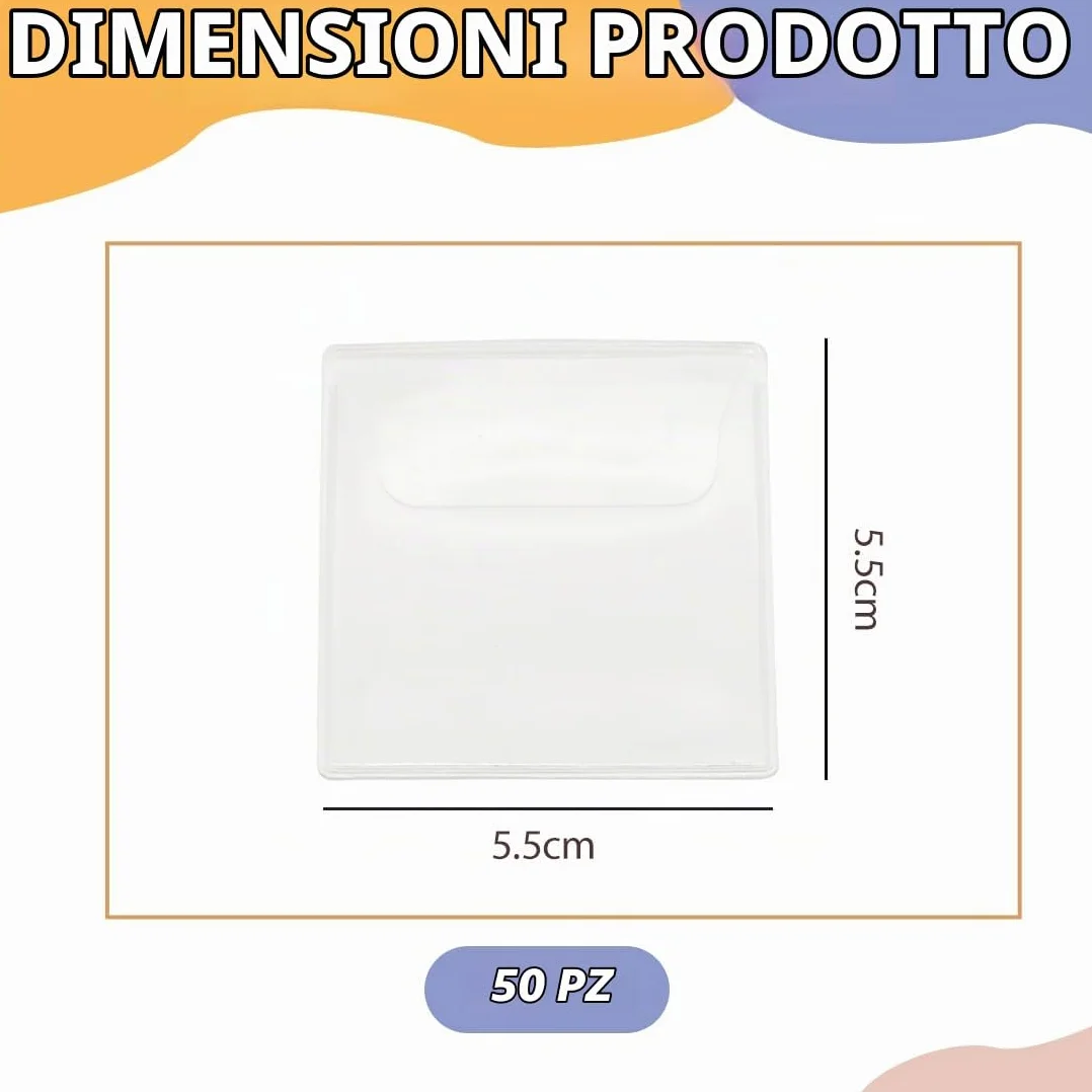50 porta monete, sacchetto trasparente per la raccolta di monete, per monete, monete commemorative, piccoli oggetti di bigiotteria con monete