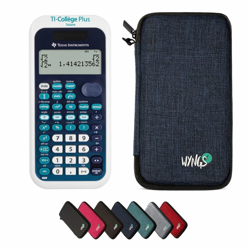 CALCUSO Pacchetto Base blu con Calcolatrice TI Collège Plus Solar