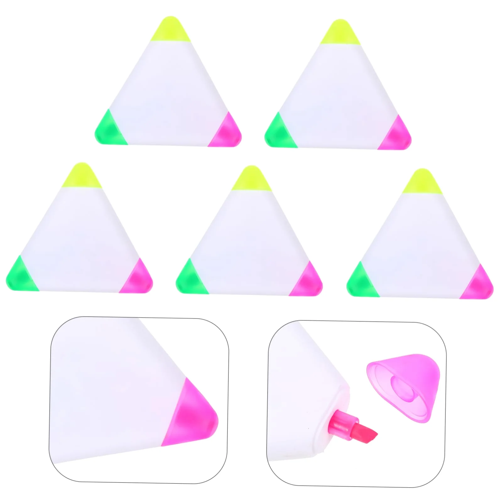 LALAFINA 15pezzi Evidenziatori Triangolari Ergonomici Con Colori Fluorescenti Per Studio e Ufficio Di Pennarelli Per Annotazioni e Segnatura Rapida