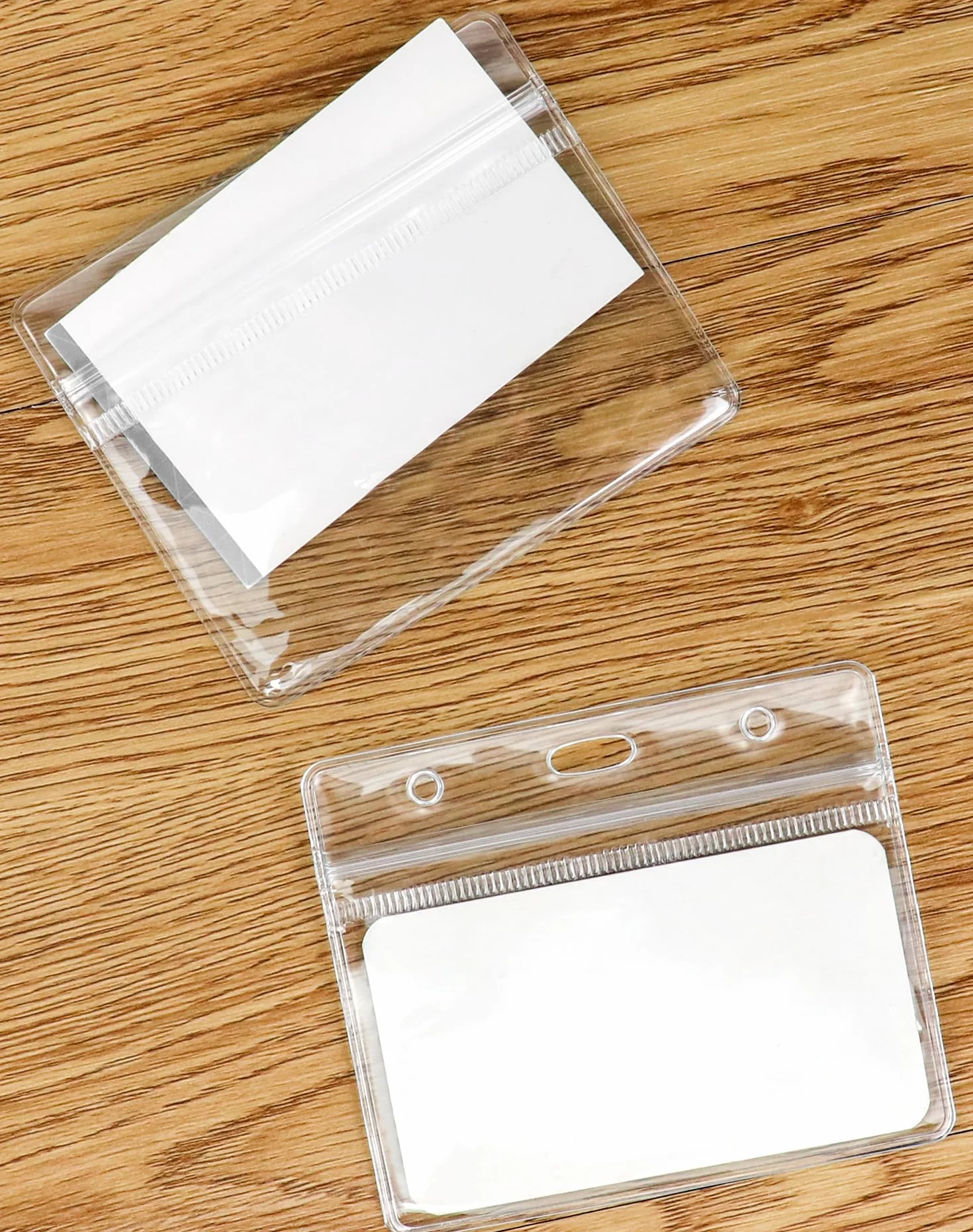 QWORK Porta tessere orizzontali 100x82 mm 88x55 mm plastica ispessita 0,56 mm 100 pezzi